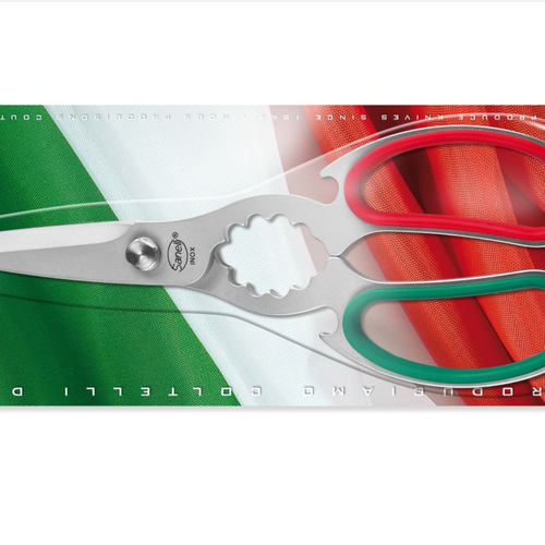 Sanelli Professional Series - Tri Coloured Kitchen Scissors 21cm