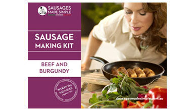 Beef and Burgundy Sausage Making Recipe Kit - Sausages Made Simple